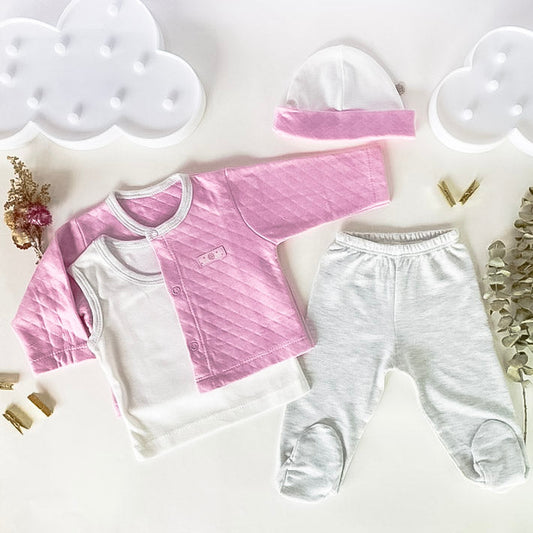 Brillito de Amor: Set de Primer Día Lurex de 4 Piezas Jaspe Rosado