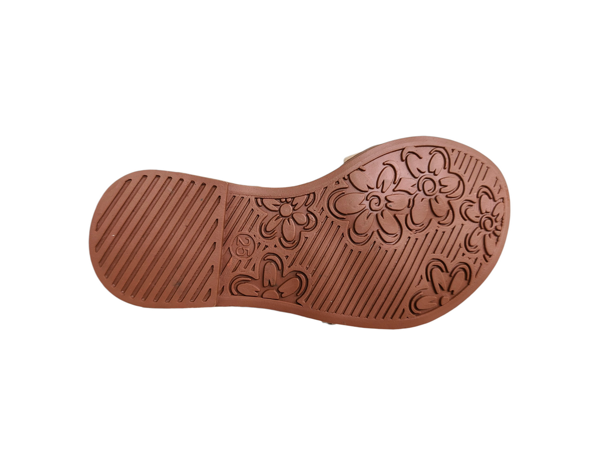 Sandalias para niña color champaña elegante | KIDO