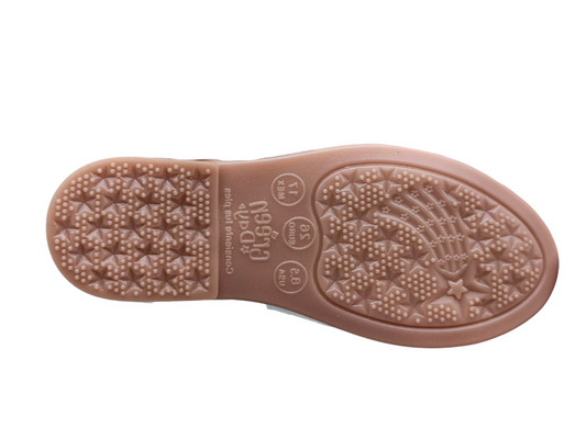 Baletas para niña elegantes plata con moño y correa