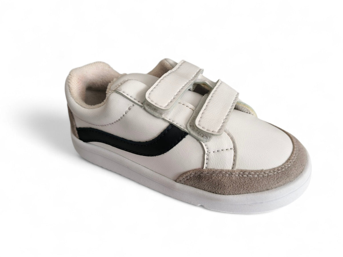 Zapatos para bebé blancos con azul deportivos con velcro