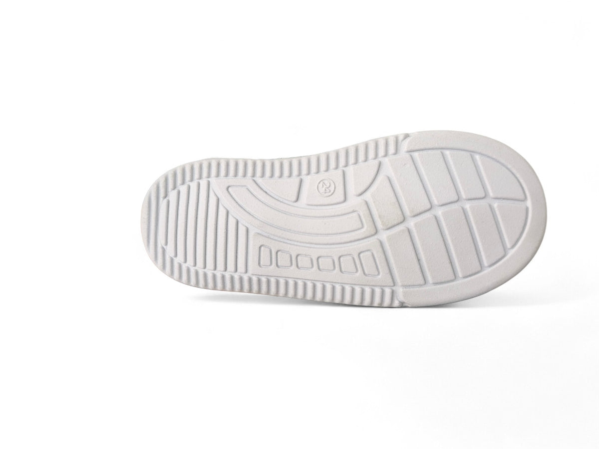 Zapatos para bebé blancos con azul deportivos con velcro