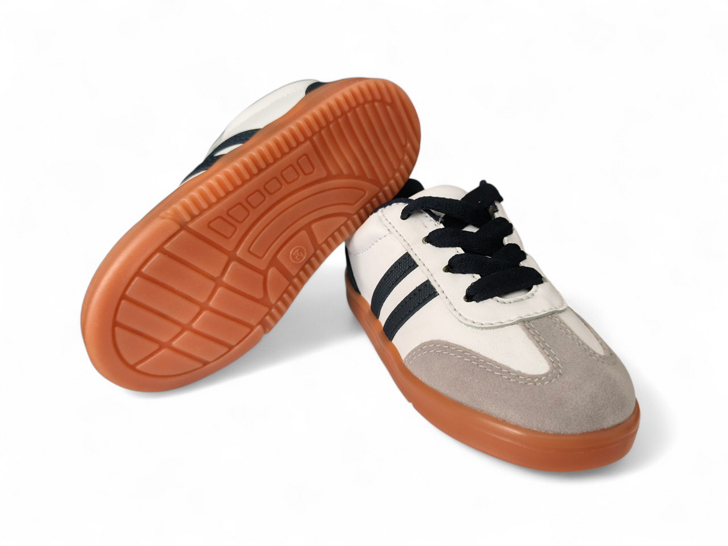 Zapatos para bebé deportivos con cordón en tonos azul y gris