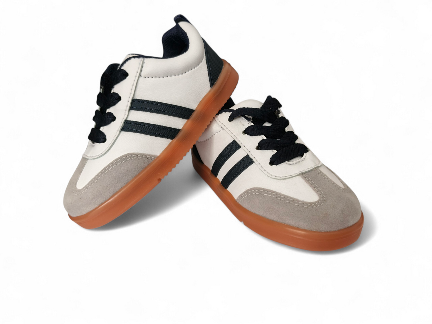Zapatos para bebé deportivos con cordón en tonos azul y gris