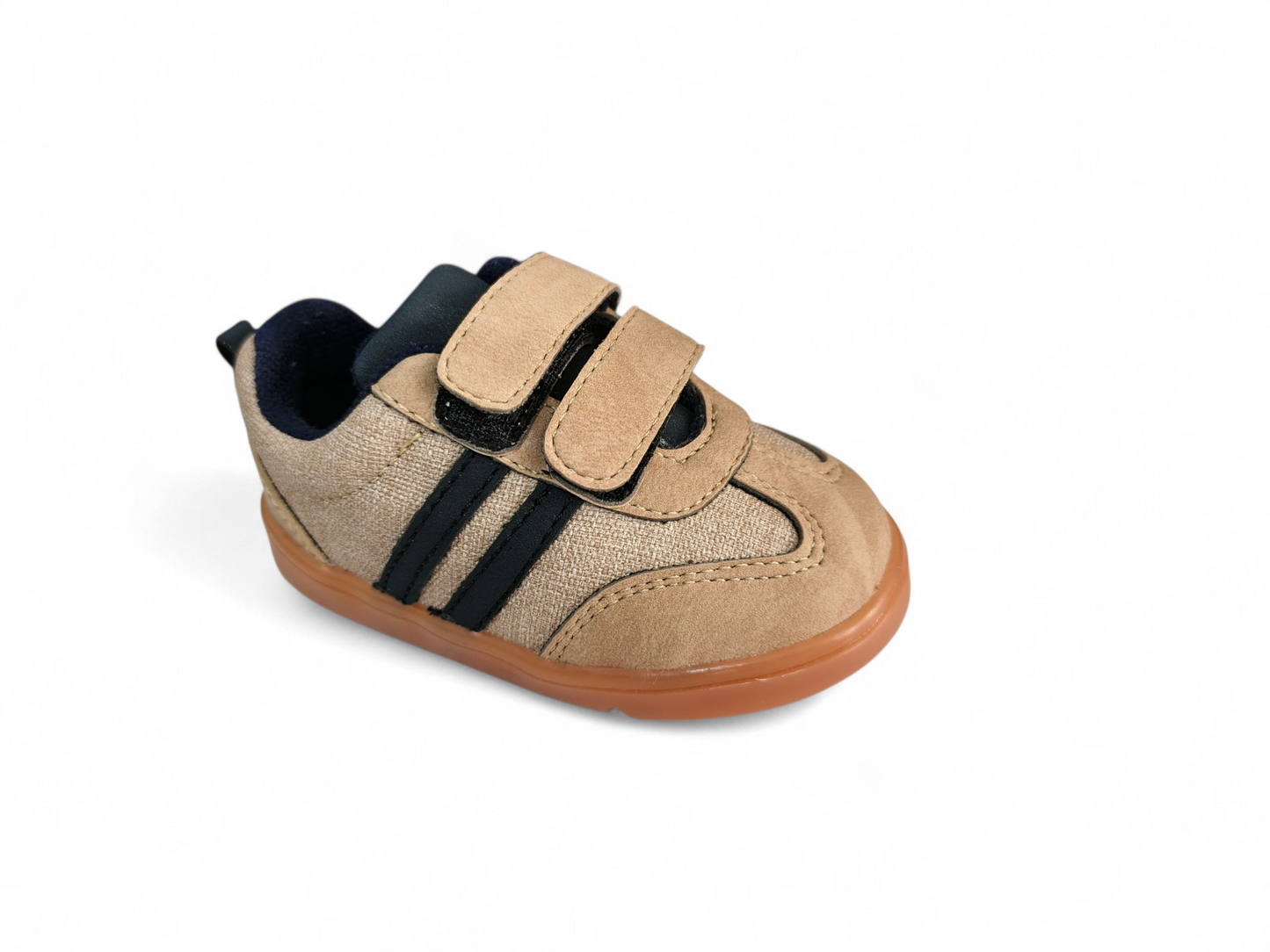 Tenis Bebé Niño Ajuste Fácil Beige con Velcro