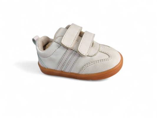 Tenis Bebé Unisex Blanco Clásico con Doble Velcro