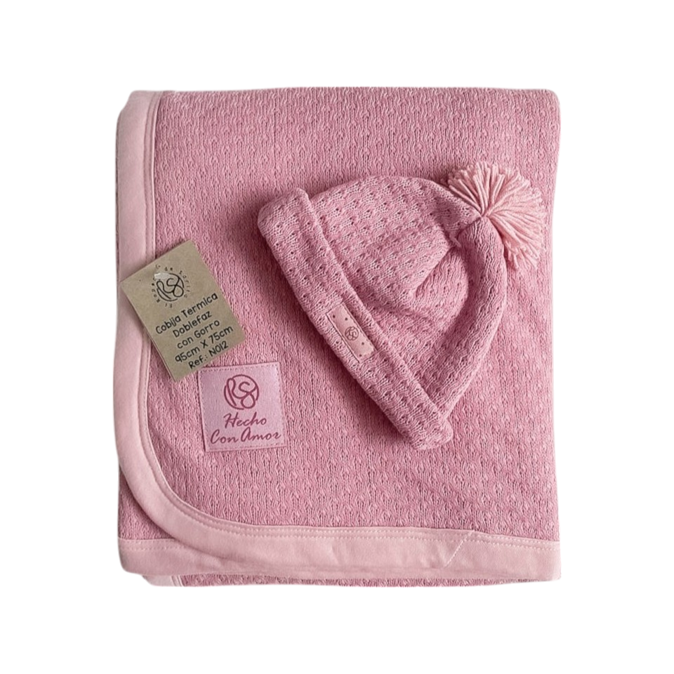 Tiernos Sueños Rosado  - Cobija Tejido Borrego Doble Faz